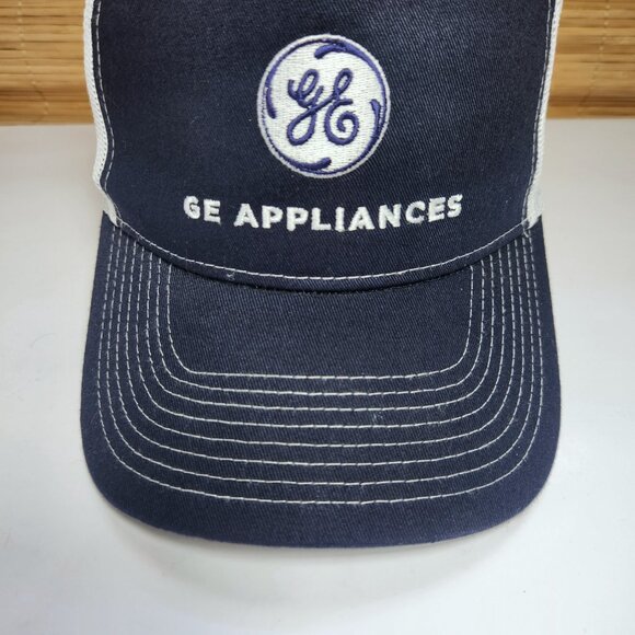 Vintage GE Appliances Snap-Back Hat Dark Blue White Mesh Back 100% Cotton - Picture 4 of 10